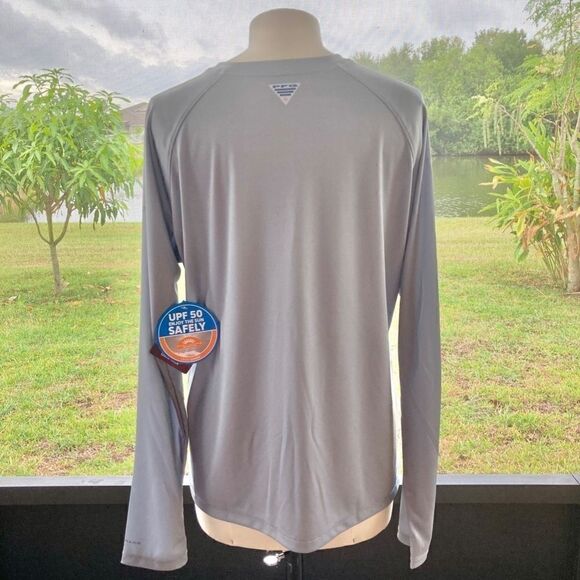 Columbia Women's Long Sleeve Sun Shirt gray size large NWT - Picture 2 of 7